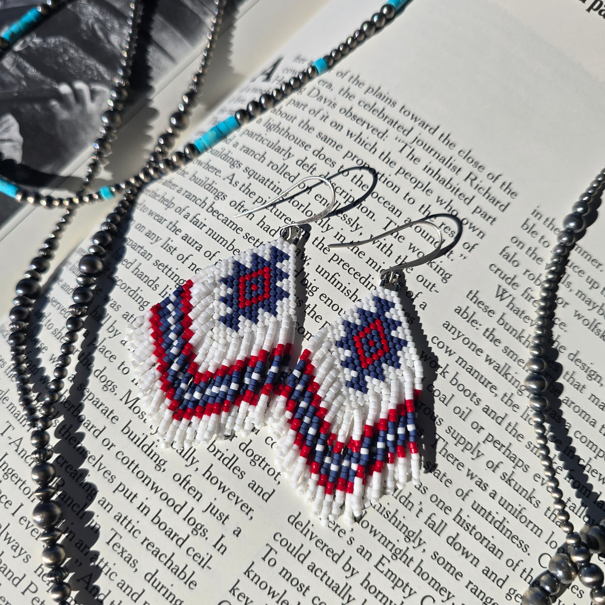 Mini Fringe Earrings "'Merica"