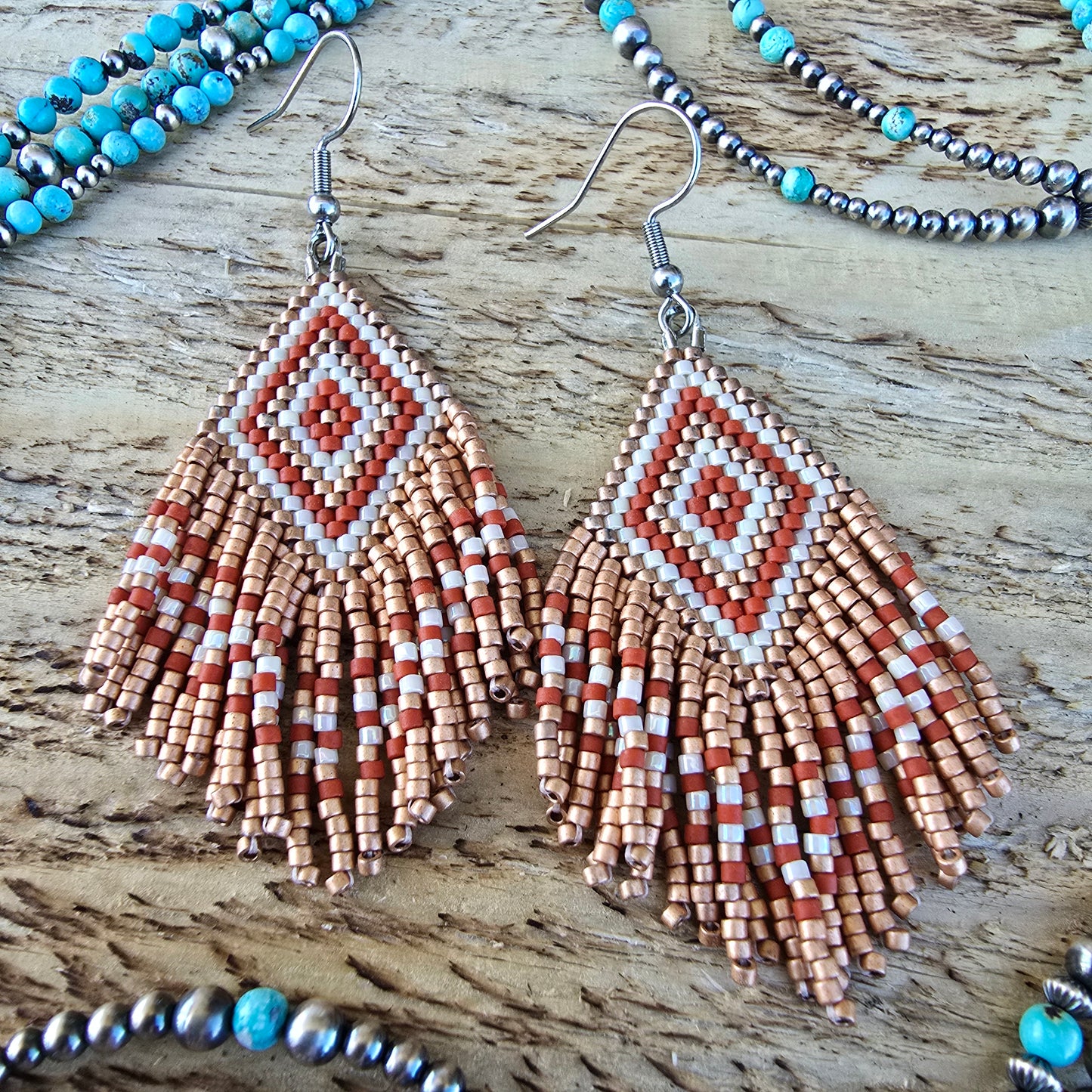 Mini Fringe Earrings "Golden Hour"