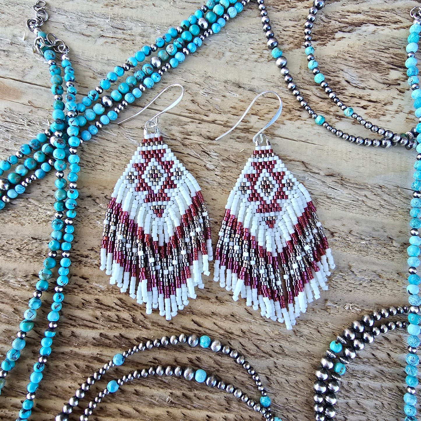 Mini Fringe Earrings "Broncs"