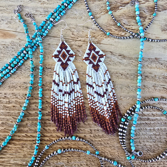 Fringe Earrings "Bay Mare"