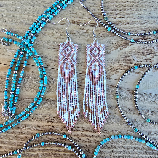 Cinch Fringe Earrings "Rose Gold"