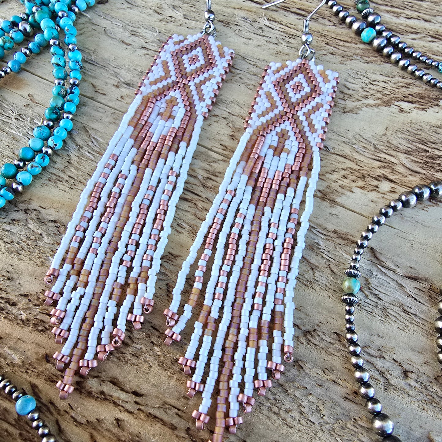 Cinch Fringe Earrings "Rose Gold"