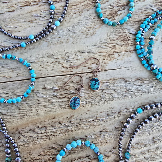 Turquoise Drop Earrings #1