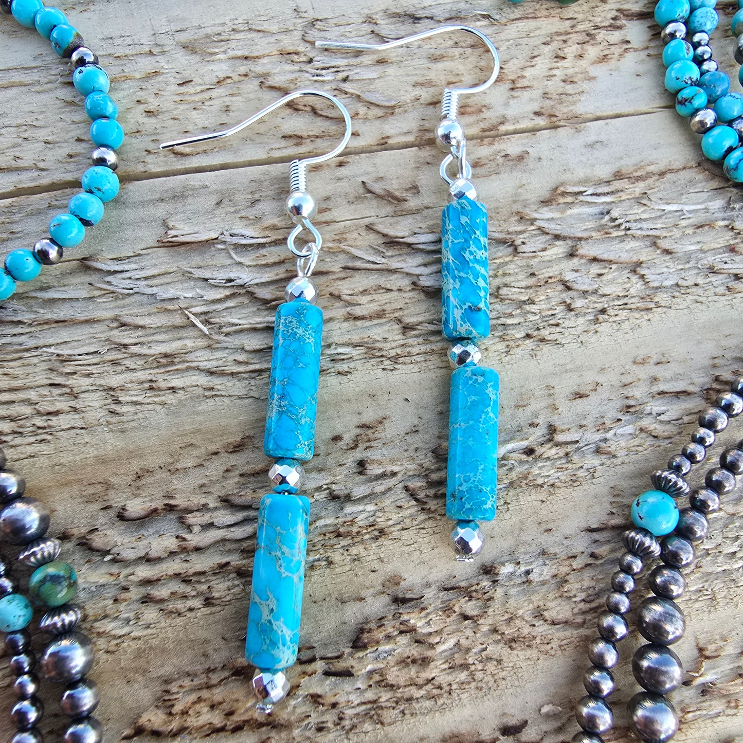 Jasper and Hematite Earrings