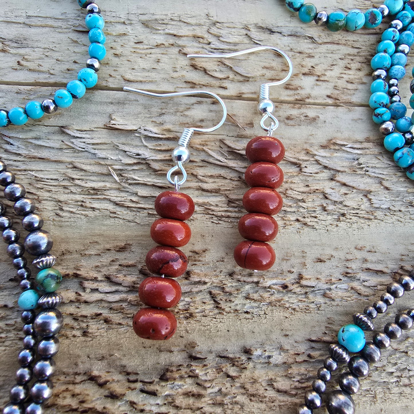 Rust Red Jasper Earrings