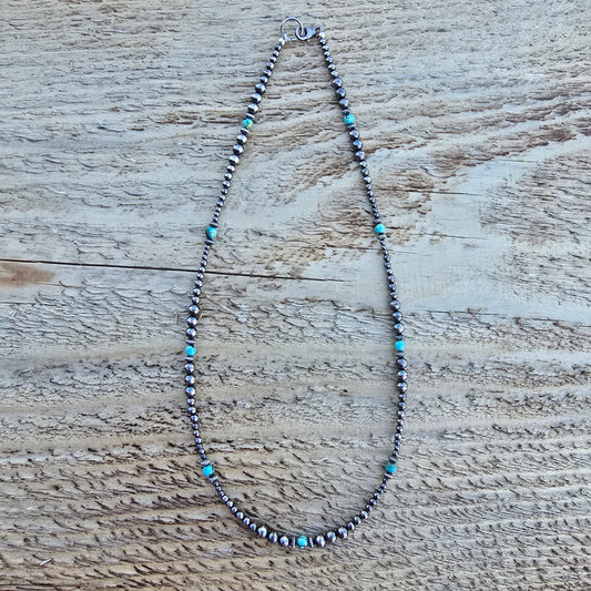 Turquoise and Navajo Pearl Necklace #1