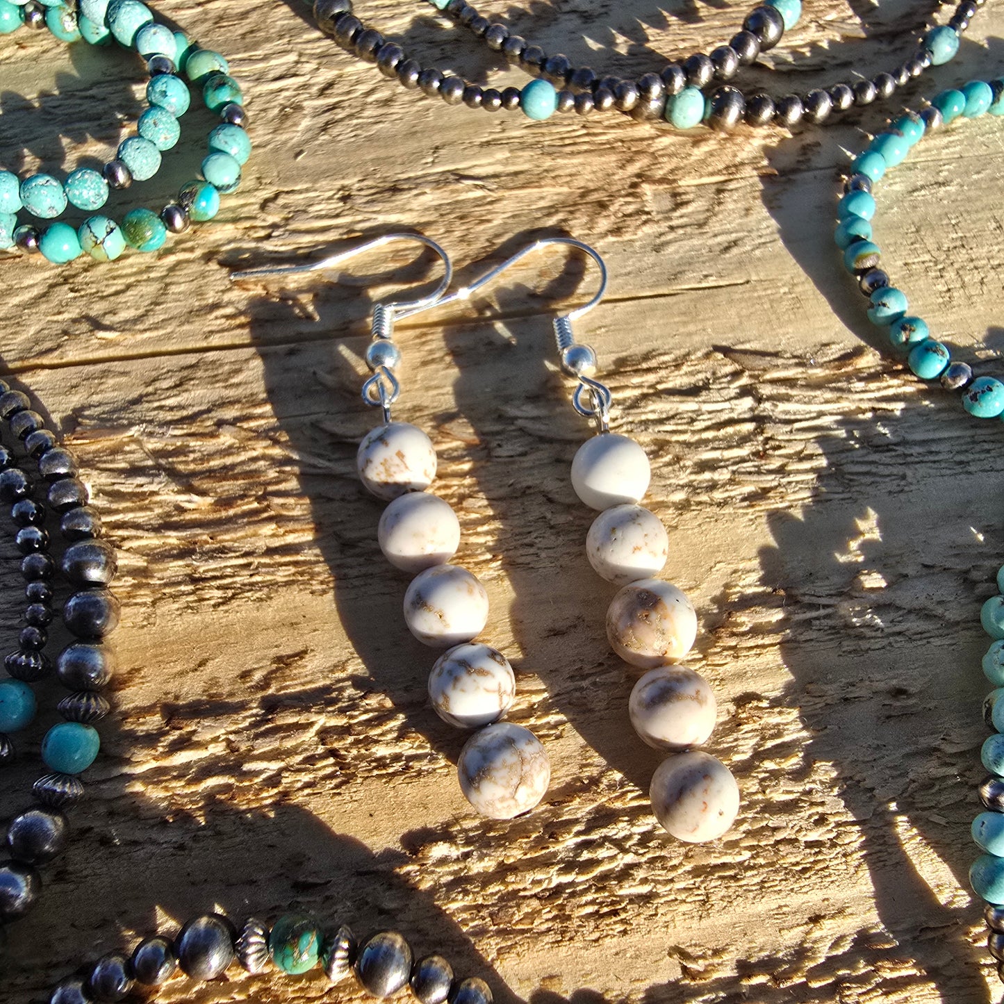 Cream Howlite Earrings