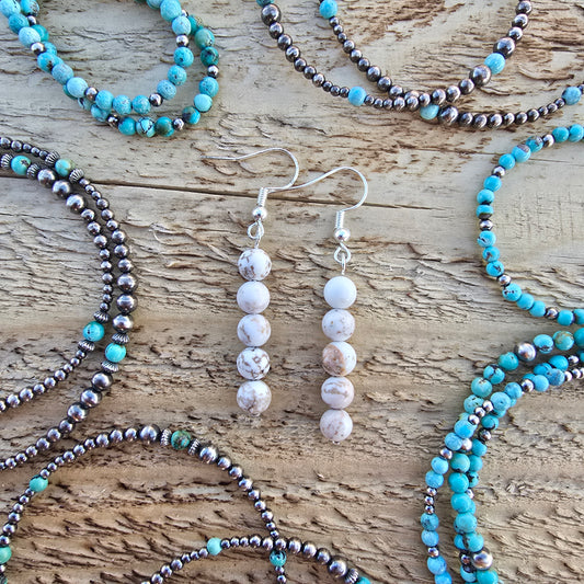 Cream Howlite Earrings