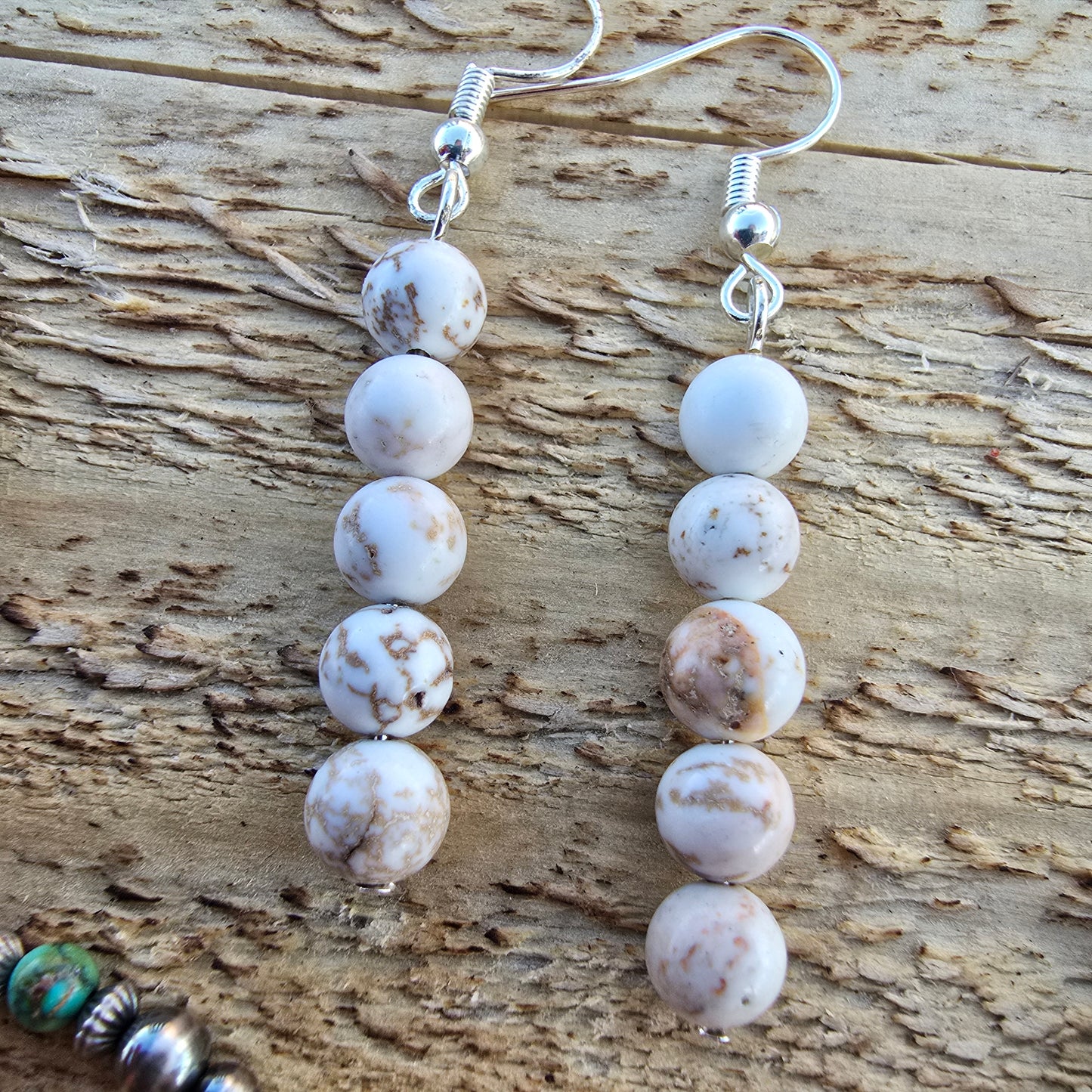 Cream Howlite Earrings