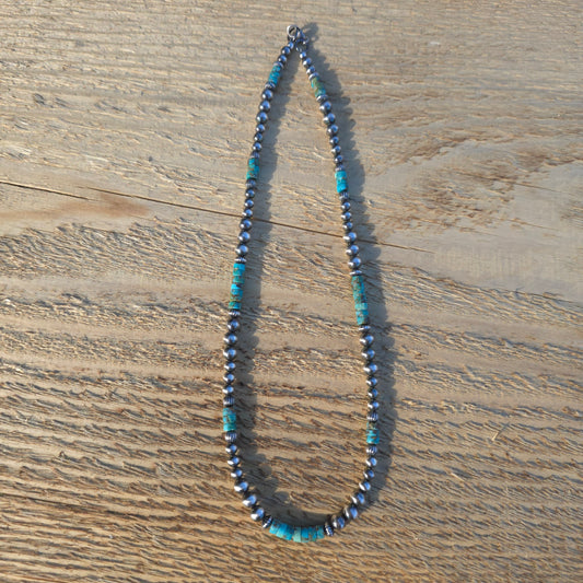 Turquoise and Navajo Pearl Necklace