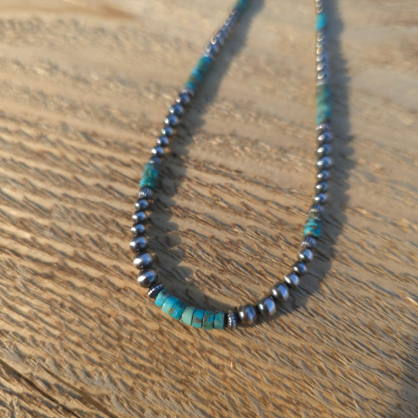 Turquoise and Navajo Pearl Necklace