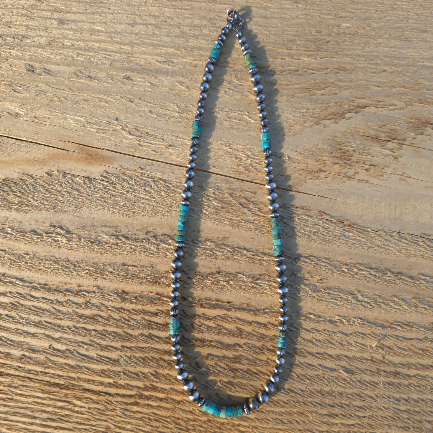 Turquoise and Navajo Pearl Necklace