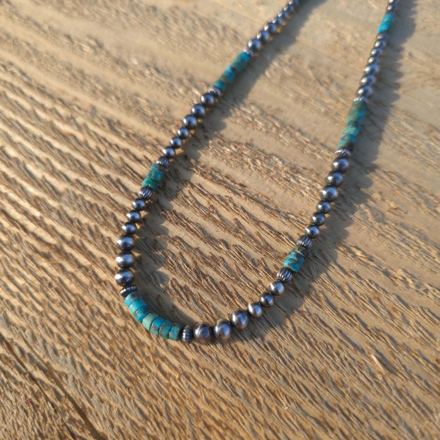 Turquoise and Navajo Pearl Necklace