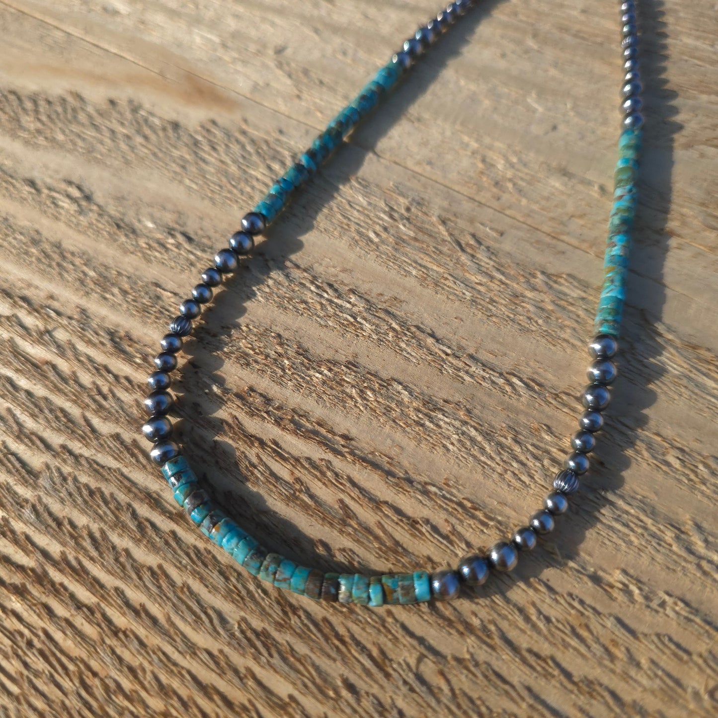 Turquoise and Navajo Pearl Necklace