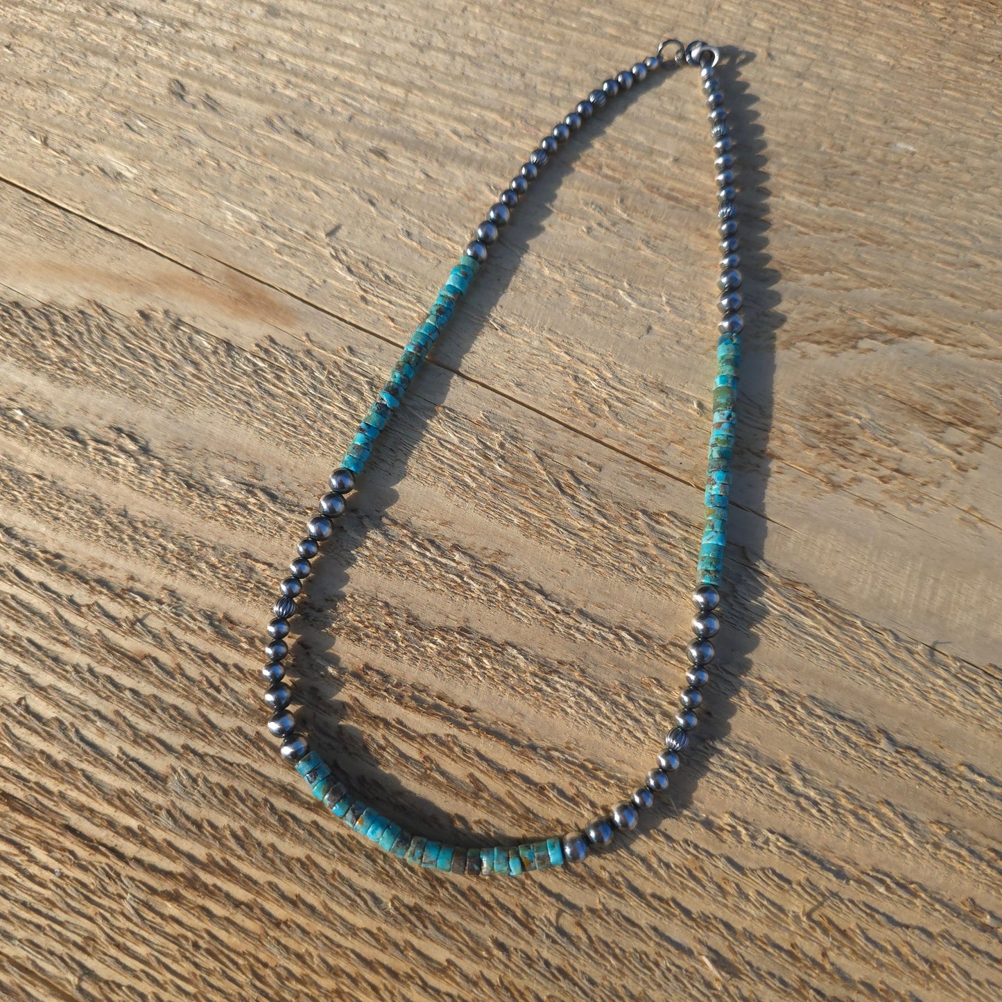 Turquoise and Navajo Pearl Necklace