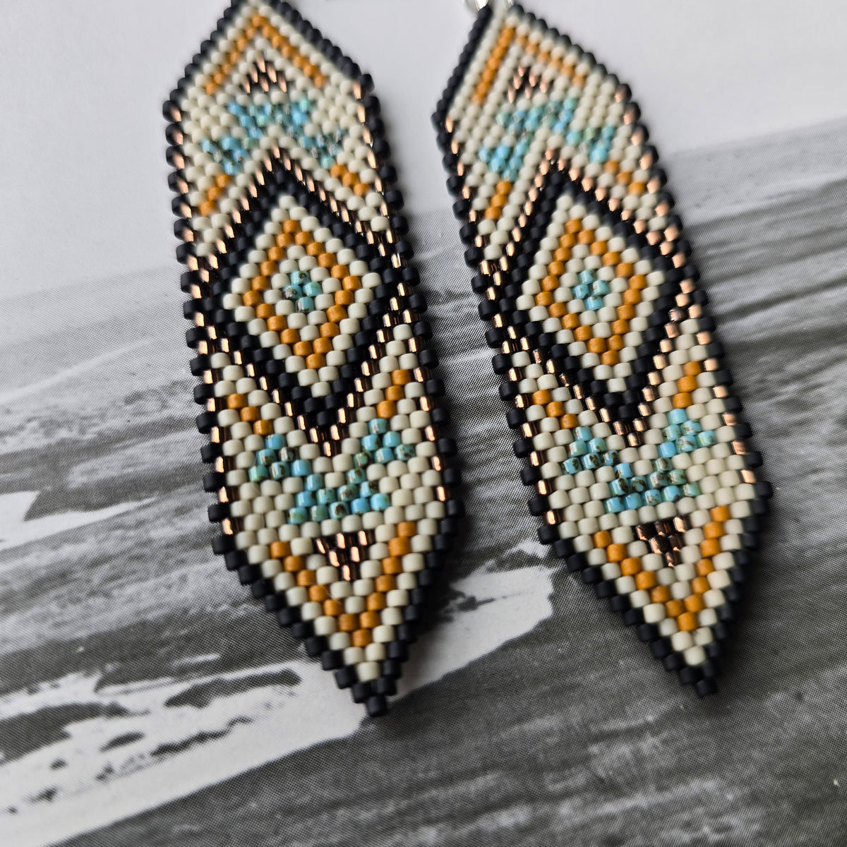 Peyote Stitched Cinch Earrings