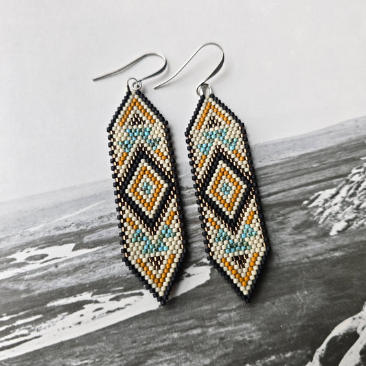 Peyote Stitched Cinch Earrings