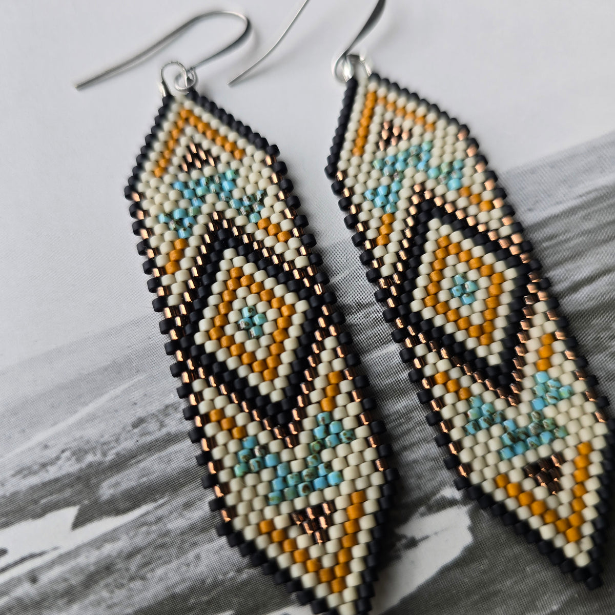 Peyote Stitched Cinch Earrings