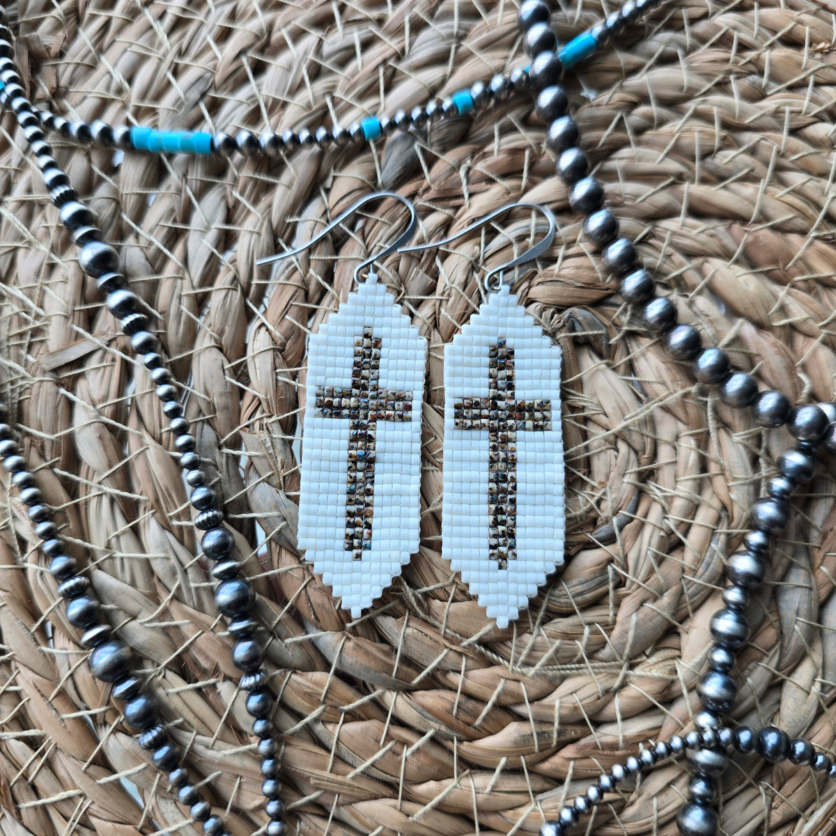 Mini Cinch Cross Earrings