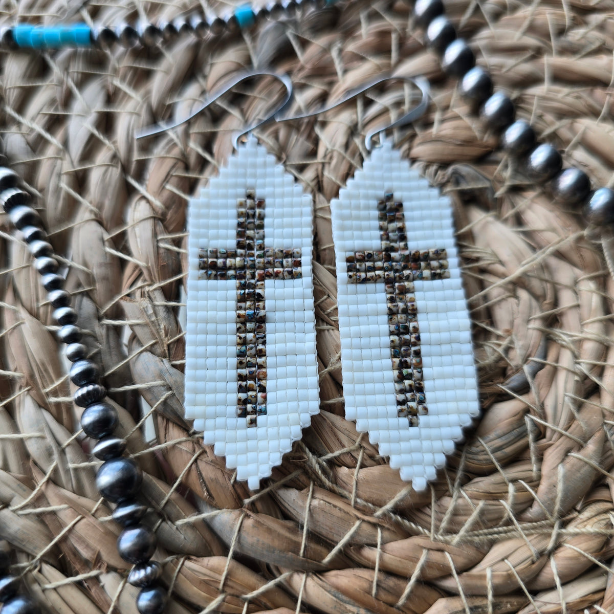 Mini Cinch Cross Earrings