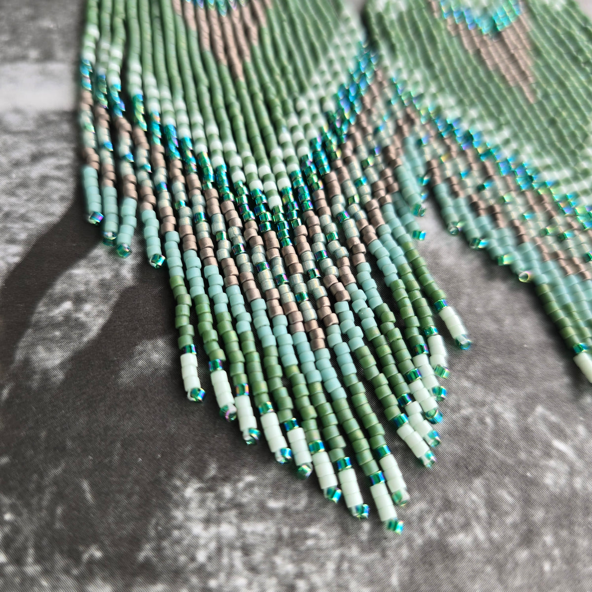 Large Fringe Earrings - "Verde Valley"