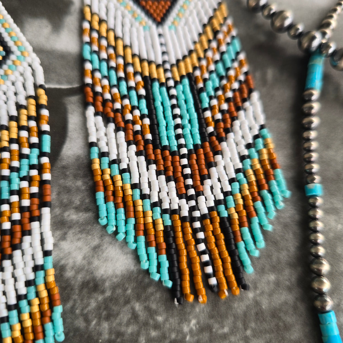 Large Fringe Earrings - "Canyon Horizon"
