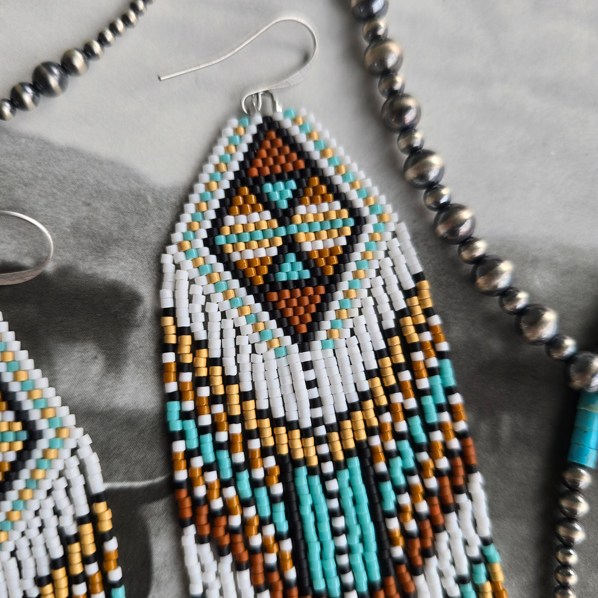Large Fringe Earrings - "Canyon Horizon"
