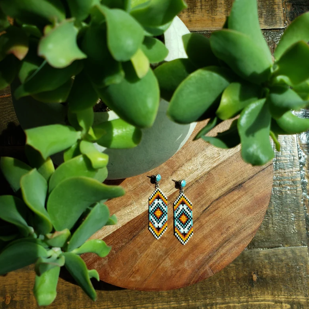 Mini Cinch Beaded Earrings "Native"