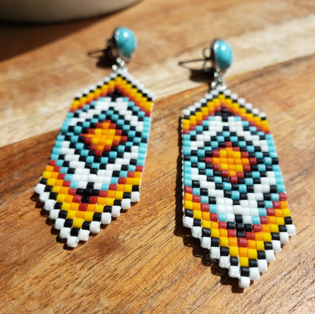 Mini Cinch Beaded Earrings "Native"