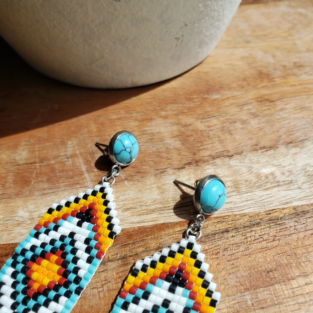 Mini Cinch Beaded Earrings "Native"