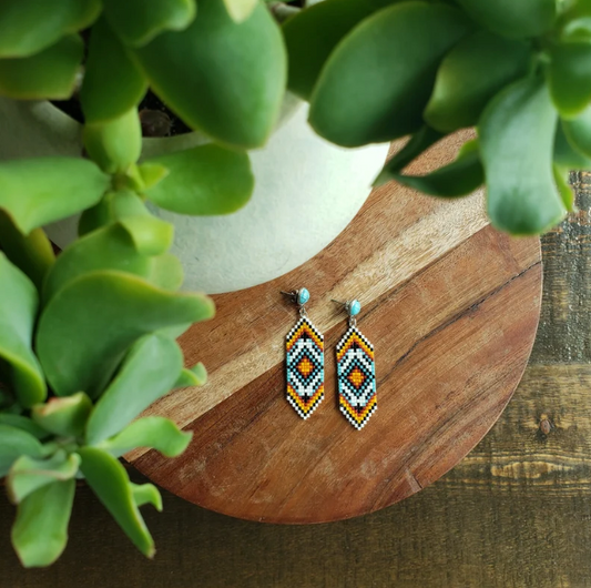 Mini Cinch Beaded Earrings "Native"