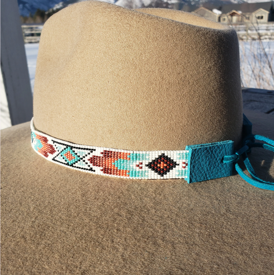 Hatband - Southwestern Aztec Hand Beaded