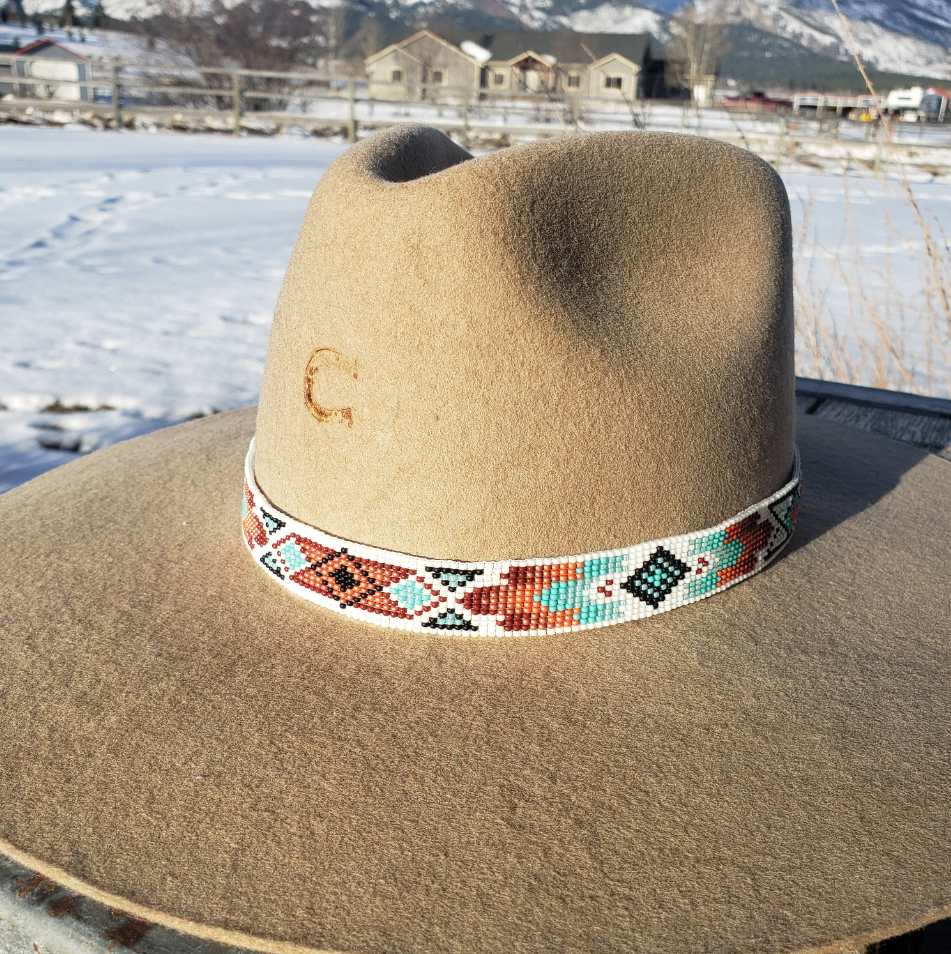 Hatband - Southwestern Aztec Hand Beaded