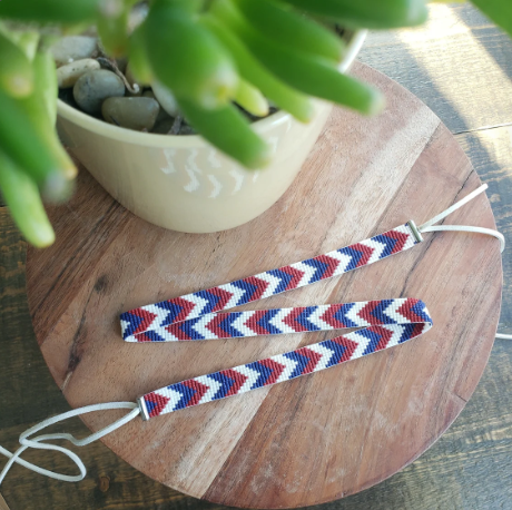 Hatband - Red, White and Blue Chevron