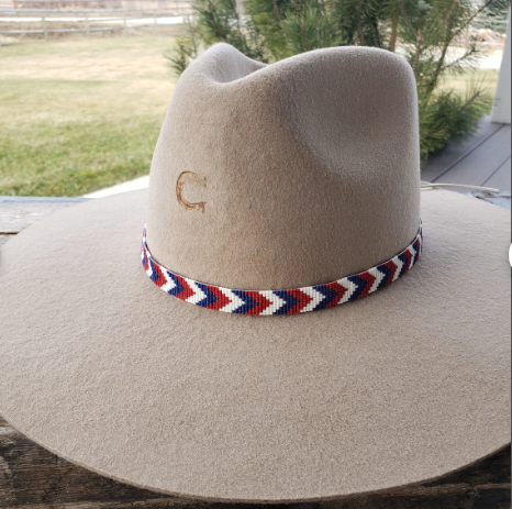 Hatband - Red, White and Blue Chevron