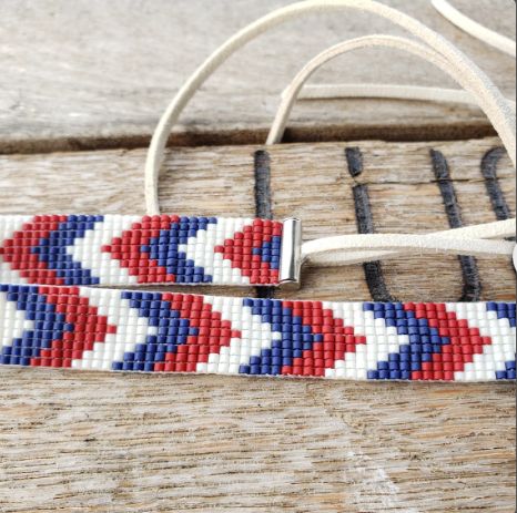 Hatband - Red, White and Blue Chevron