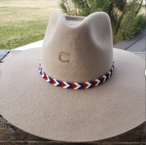 Hatband - Red, White and Blue Chevron