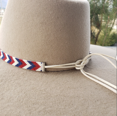 Hatband - Red, White and Blue Chevron