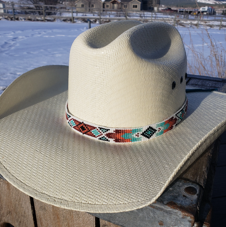 Hatband - Southwestern Aztec Hand Beaded