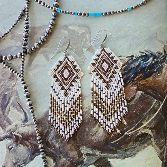 Diamond Fringe Earrings "Calamity Jane"