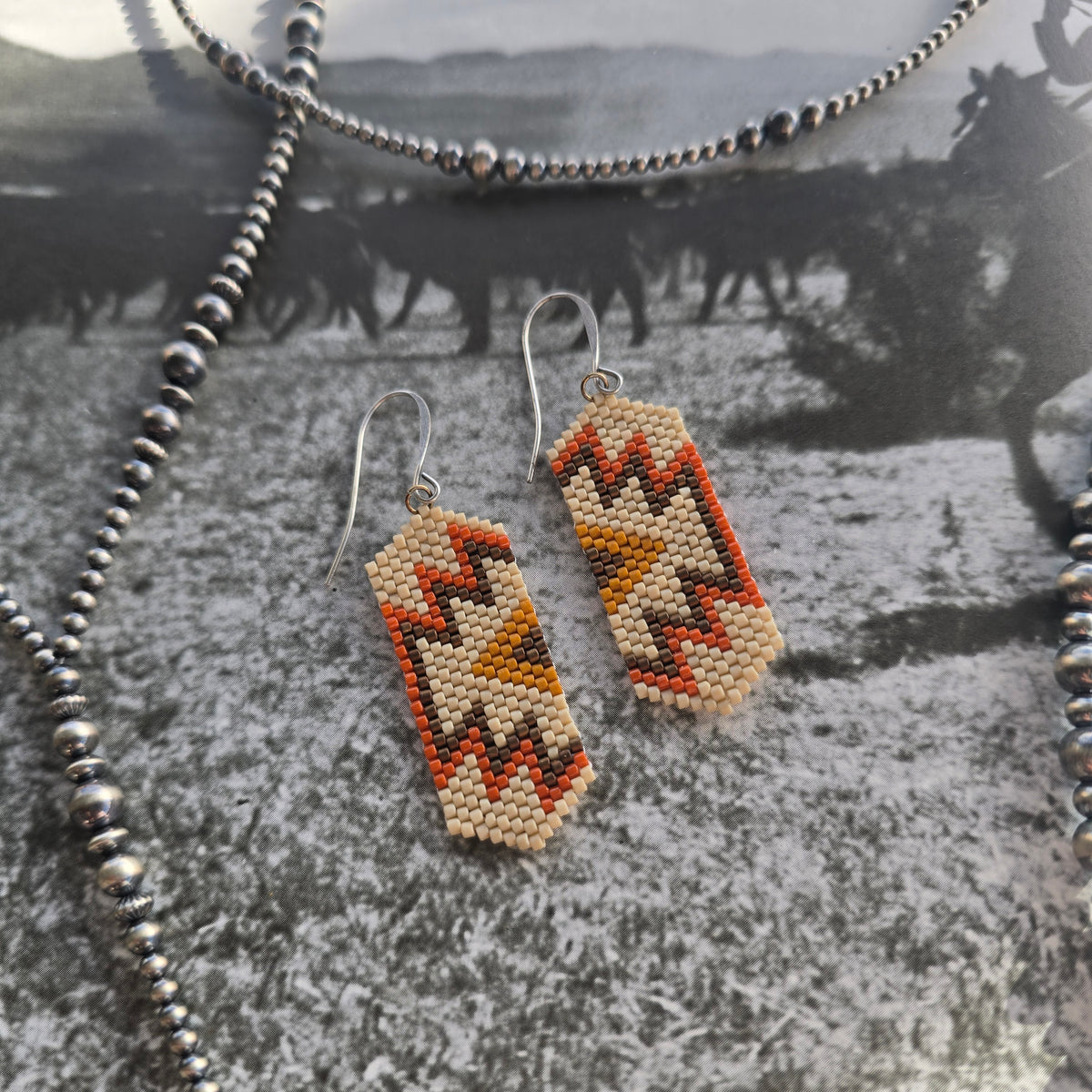 Fall Colors Brick Stitch Earrings