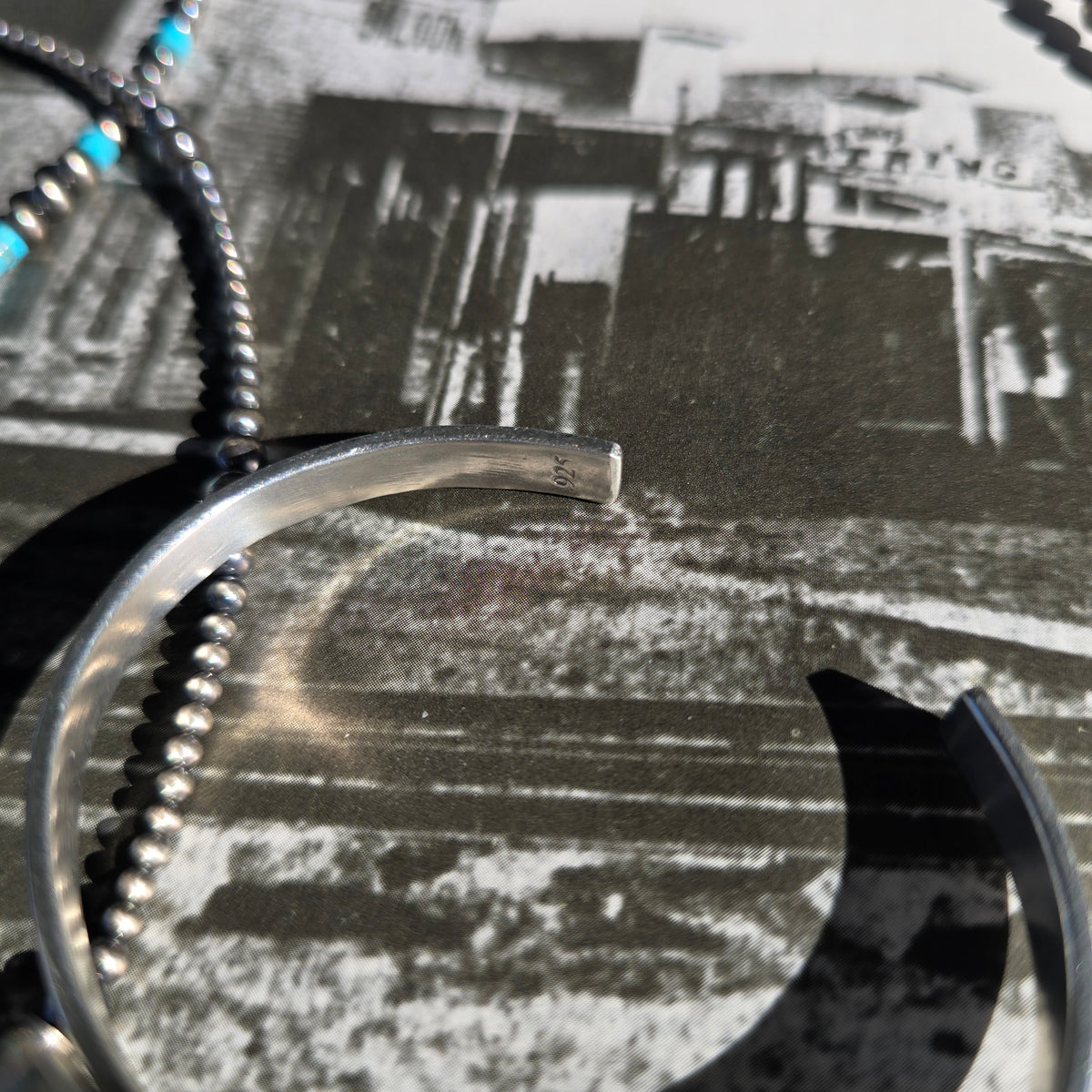 Turquoise Mountain Stamped Cuff
