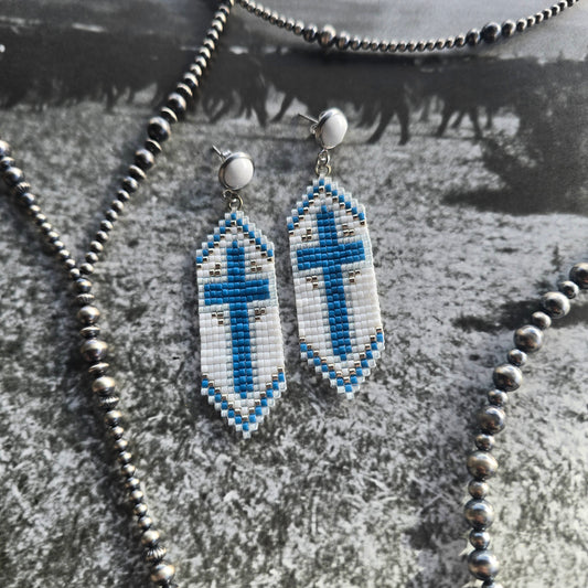 Mini Cinch Cross Earrings