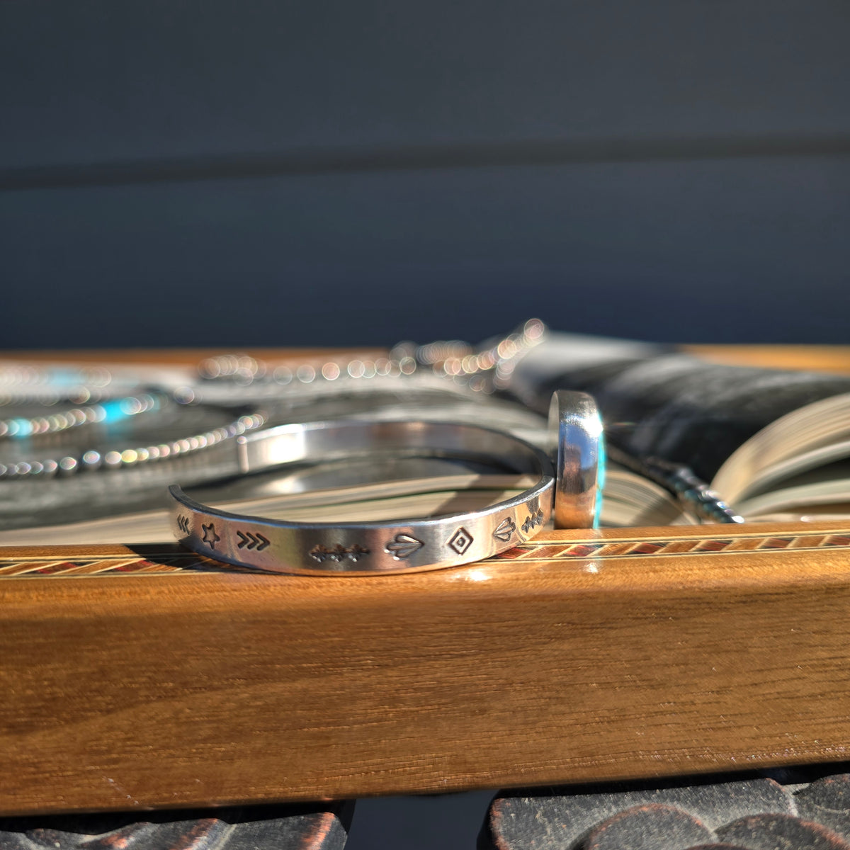 Turquoise Mountain Stamped Cuff