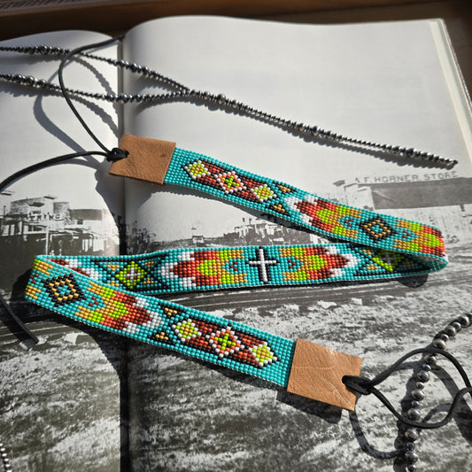 Christian Cross Hatband - "Faith and Frontier"