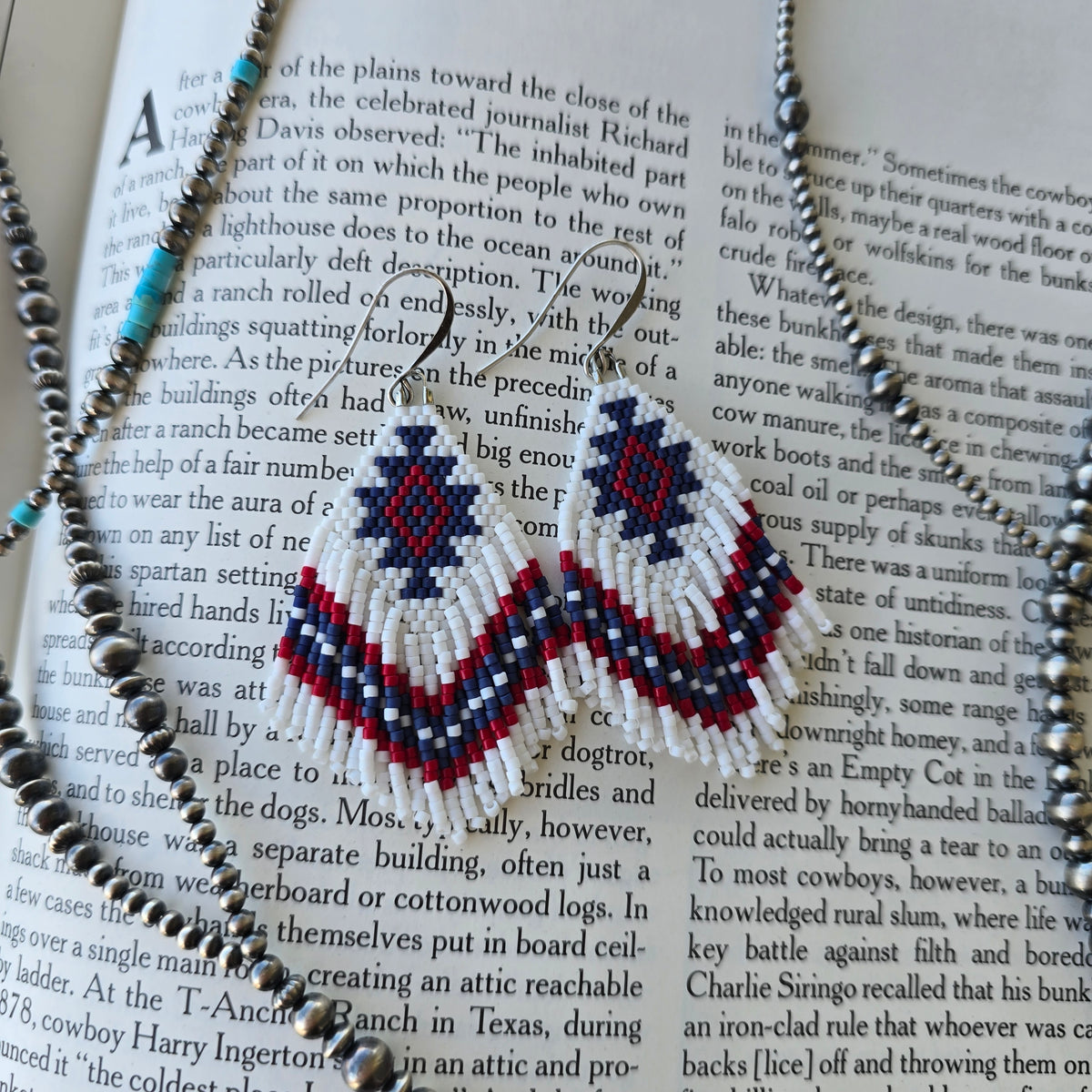 Mini Fringe Earrings "'Merica"