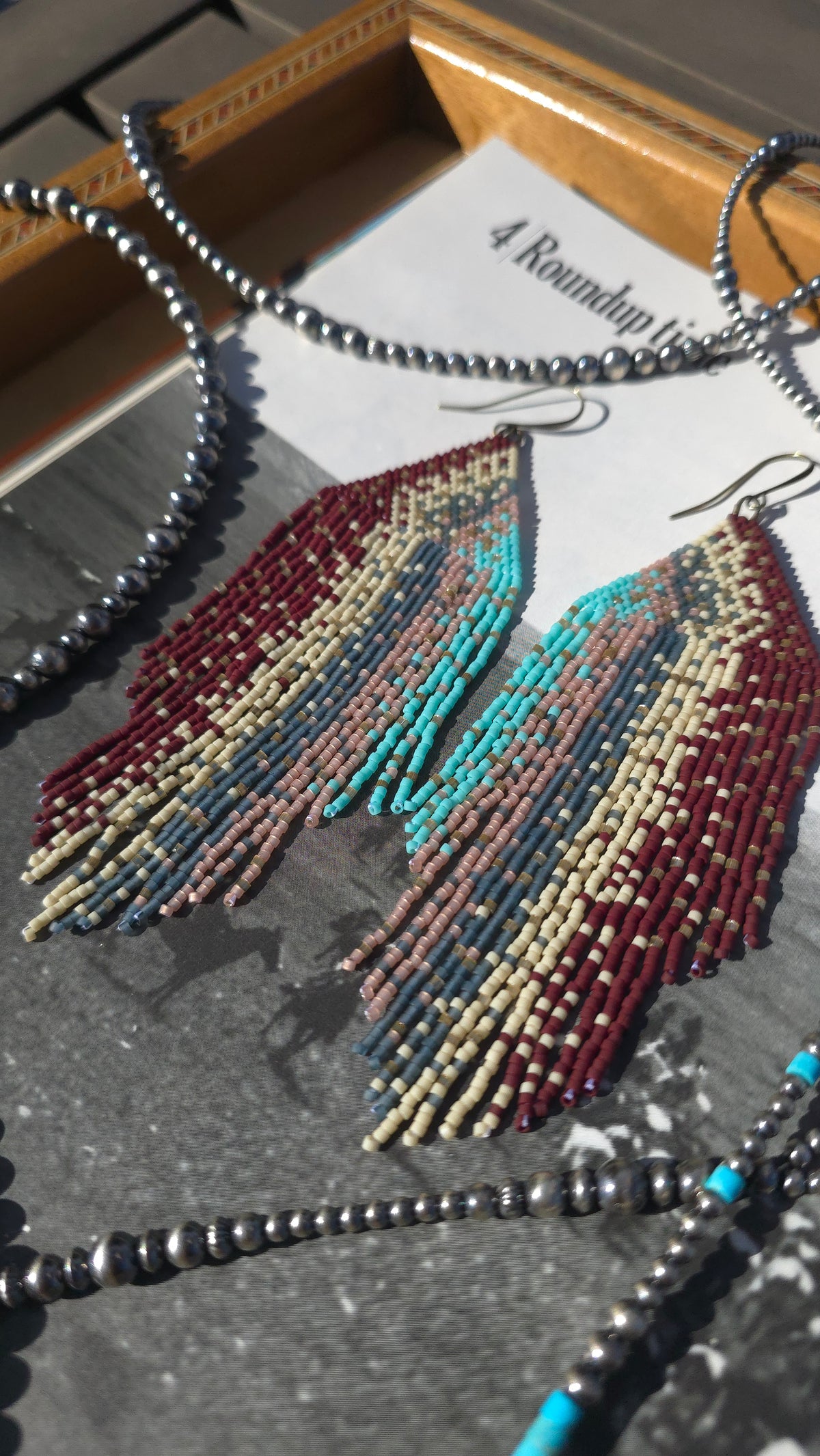 Large Fringe Earrings - "Trout"