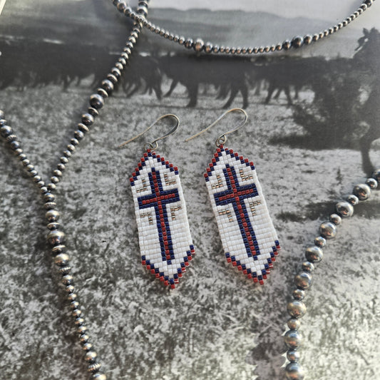 Mini Cinch Cross Earrings